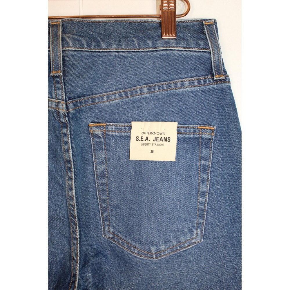 OuterKnown Women's S.E.A Liberty Straight Leg Jeans‎ NWT Size 25 - Picture 7 of 9